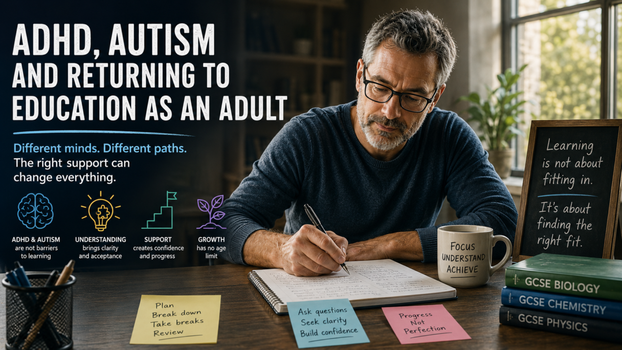 ADHD, Autism and Returning to Education as an Adult