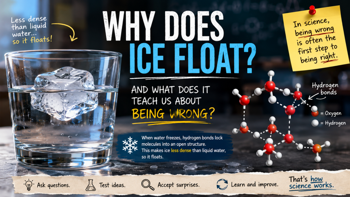Why Does Ice Float? And What Does It Teach Us About Being Wrong?